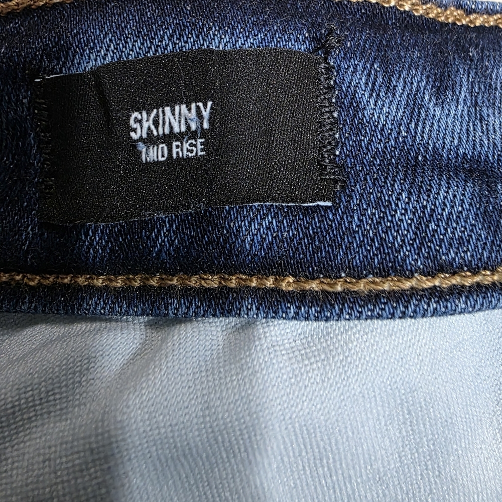 Express Slim Skinny Jeans in Blue Wash Sz 2 - Picture 8 of 10
